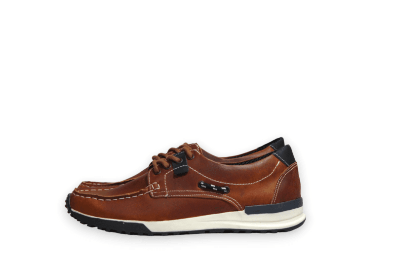 Mocasín Pianelo Miel con Muesca Talón Azul