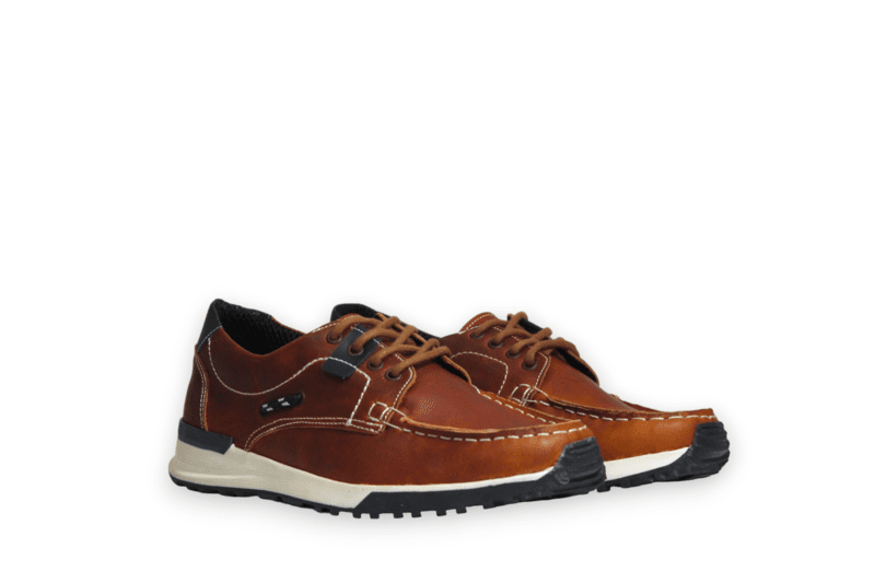 Mocasín Pianelo Miel con Muesca Talón Azul