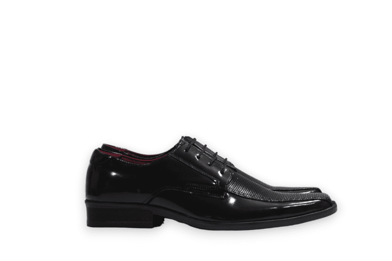 Zapato Cordón Pianelo Negro con textura