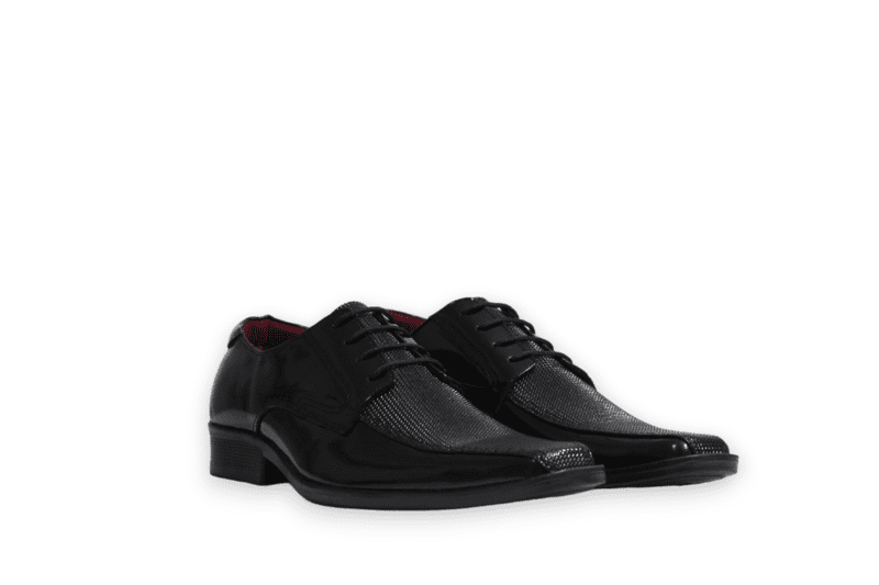 Zapato Cordón Pianelo Negro con textura