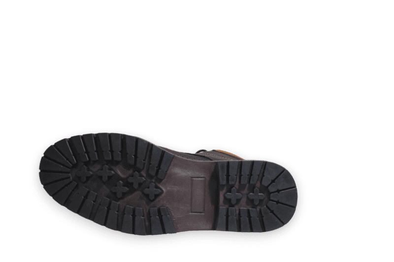 Bota Cordón Pianelo Negro Texturas Cuello y Talón Café