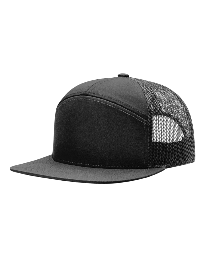 Richardson 168 7-Panel Trucker Hat Black