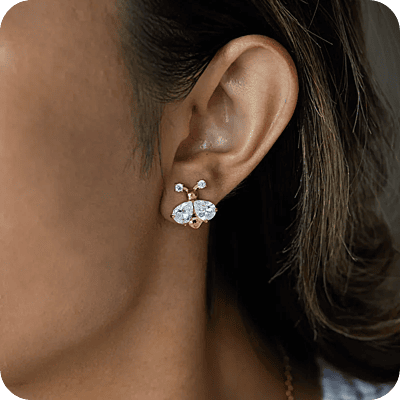 Zircon Bee Earrings