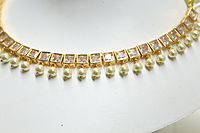 WHITE SQAURE STONE NECKLACE