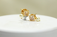 WHITE SQAURE STONE NECKLACE