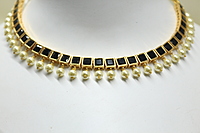BLACK SQUARE STONE NECKALCE