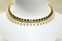 BLACK SQUARE STONE NECKALCE