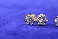 7 STONE DIAMOND BIG STUDS