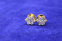 7 STONE DIAMOND BIG STUDS
