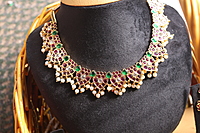 Natya Shobha Kempu Choker โ Traditional Bharatanatyam Necklace