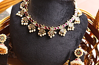 Bharatanatyam Ruby Kempu Temple Necklace