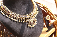 Bharatanatyam Kempu Grand Pendant Necklace