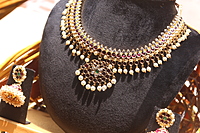 Bharatanatyam Kempu Grand Pendant Necklace