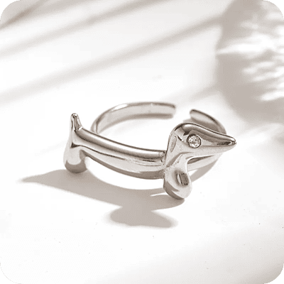 Puppy Ring Silver