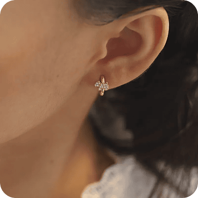 Zircon Puppy Earrings