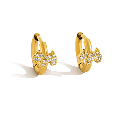 Zircon Puppy Earrings