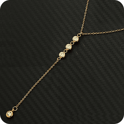 Elegant Zircon Long Necklace