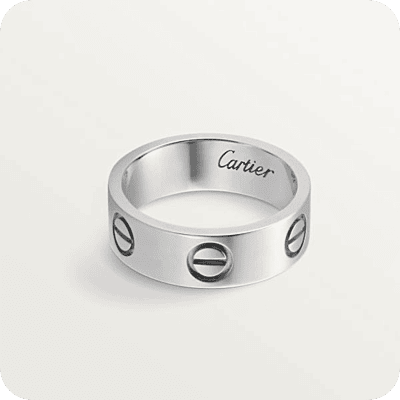 Cartier Brushed Finish Ring Silver Cartier Brushed Finish Ring Silver