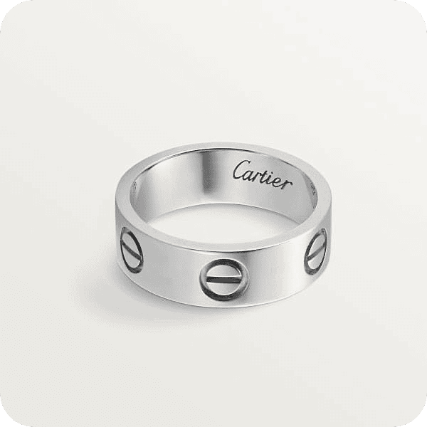 Cartier Brushed Finish Ring Silver