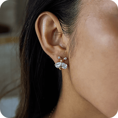 Zircon Bee Earrings