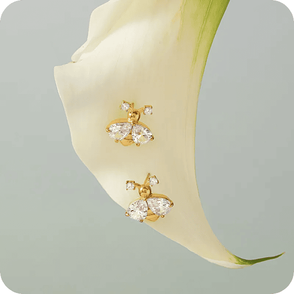 Zircon Bee Earrings