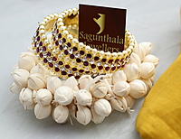 Margam Temple Jewellery Copper with Gold Finish & Real Kemp Bangles