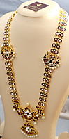Margam Temple Jewellery - Mango Pattern with Chandran/Moon Side Pendants cHaram