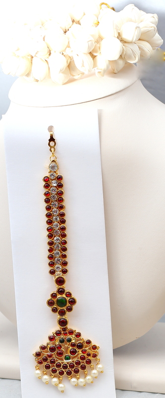 Temple Jewellery - Nethi Chutty/Maang Tikka for Bharathanatyam/Classical Performances/Bridal