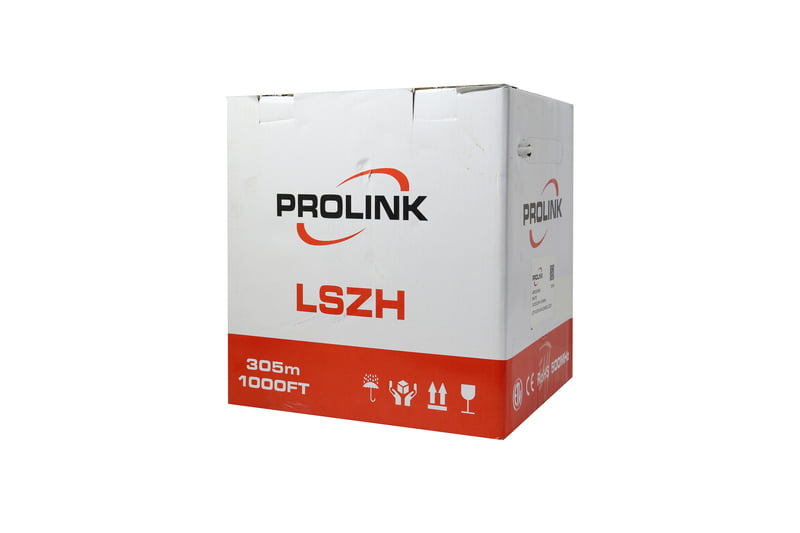 ProLink CAT. 6 U/UTP CABLE, 4 PAIR 23 AWG , White , RIB / M
