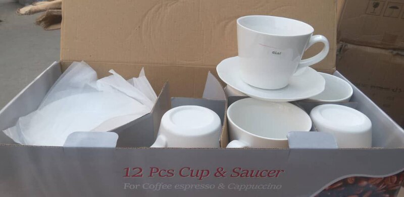 CERAMIC SET OF 6 CUP + 6 SAUCER - B