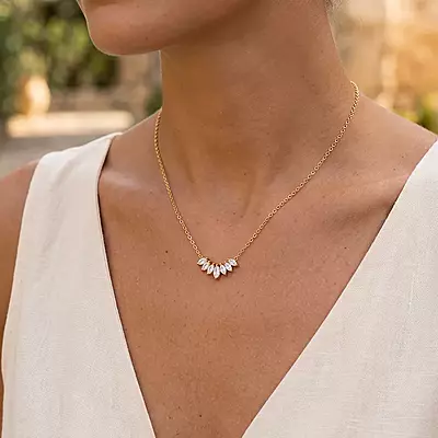 Half Moon Pendant Necklace