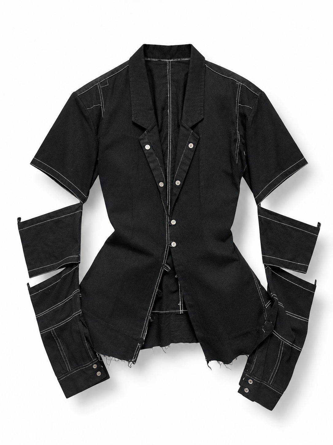 Back Tie Jacket with Double Vented Sleeves Back Tie Jacket with Double Vented Sleeves