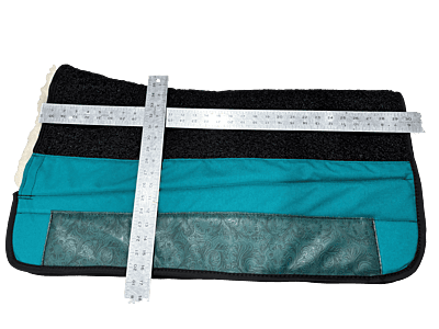 30" Bright Teal with Paisley Mule Pad