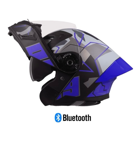 STEELBIRD SBA-20 ISS BT 09 GLOSSY BLACK/BLUE C/V 600 MM