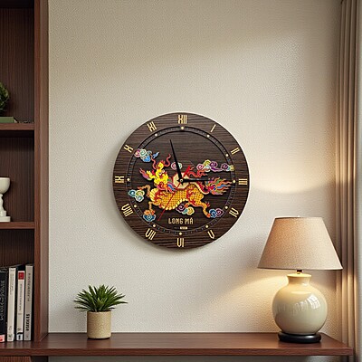 Đồng Hồ Gỗ Long Mã (Treo Tường) Đồng Hồ Gỗ Long Mã (Treo Tường)