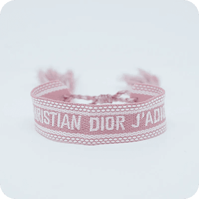 Christian Dior Knitted Bracelet Pink