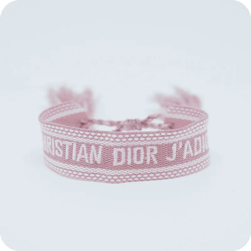 Christian Dior Knitted Bracelet Pink