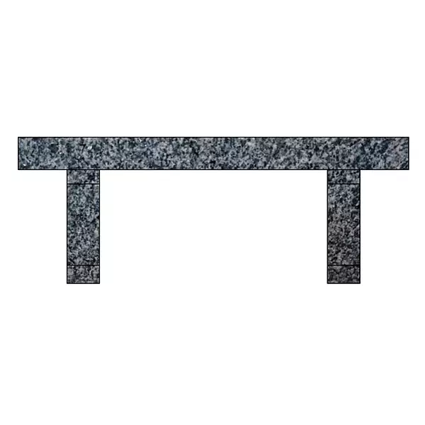 GARDEN BENCH/36X14X18/India Gray/P5