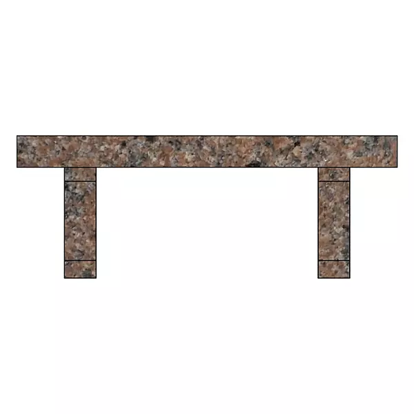 48"X14"X18" - GARDEN BENCH, P5 - INDIA PINK