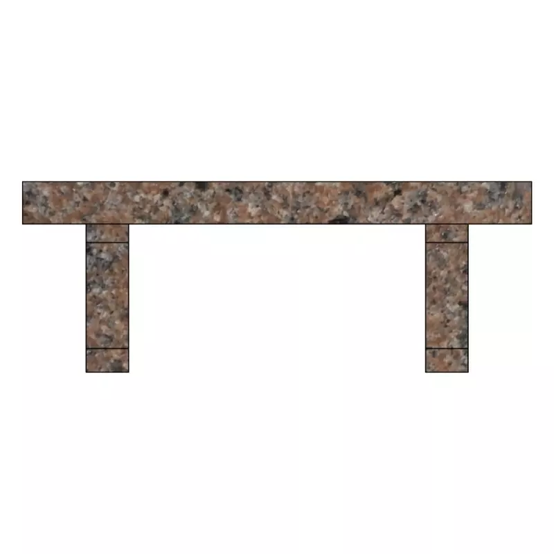48"X14"X18" - GARDEN BENCH, P5 - INDIA PINK