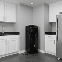 Professional Jet Black water dispenser by Usha with hot, cold, and ambient faucets. Professional Jet Black water dispenser by Usha with hot, cold, and ambient faucets.