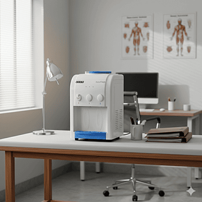 Lightweight Usha Instafresh table top water cooler designed for small office spaces.