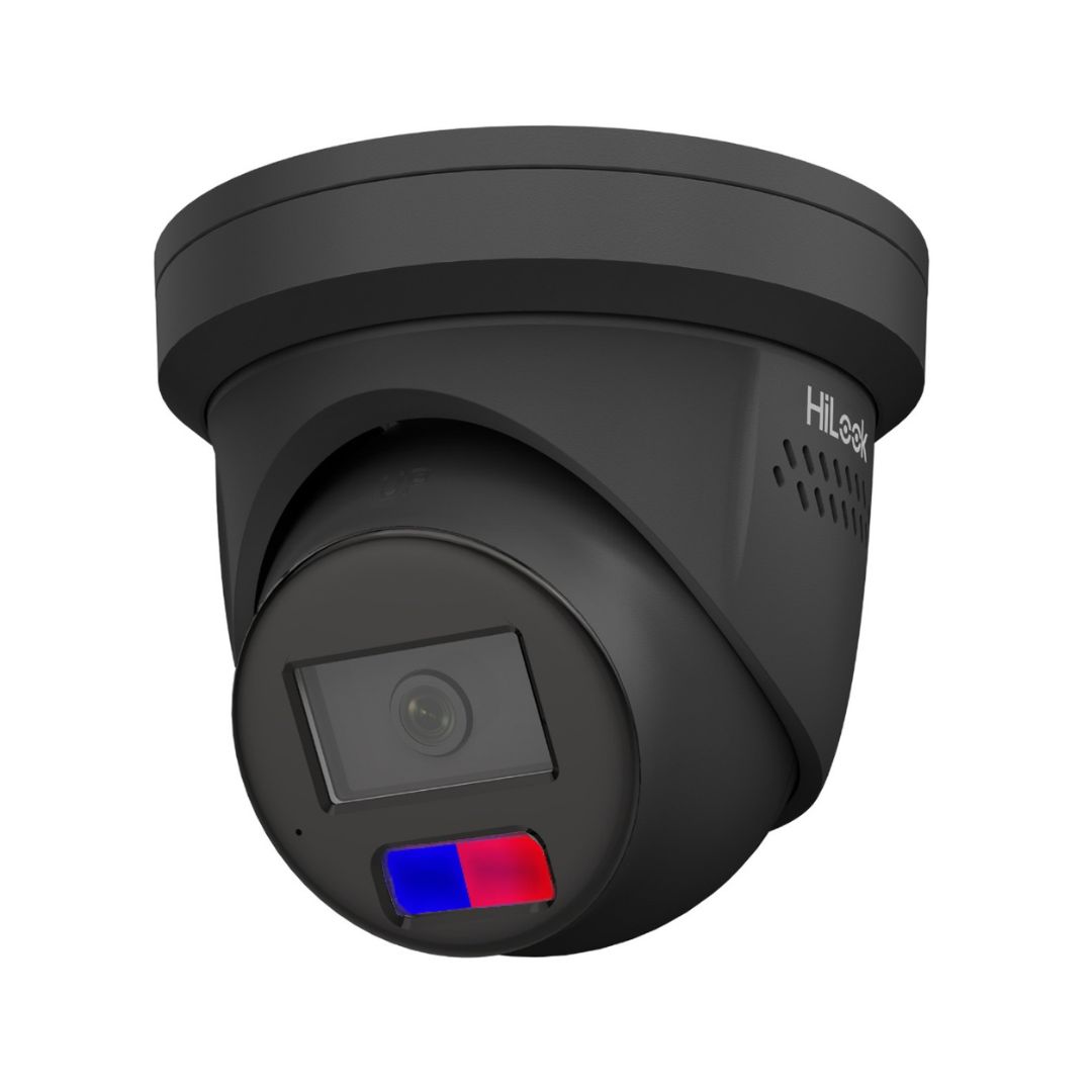 HiLook 6MP All-in-One Turret Camera, Black, 2.8mm, Siren Strobe HiLook 6MP All-in-One Turret Camera, Black, 2.8mm, Siren Strobe