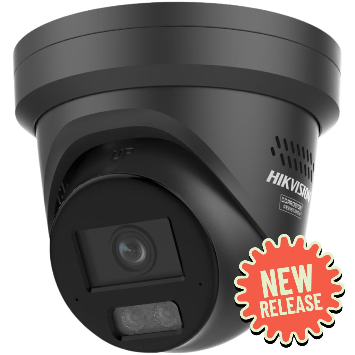 Hikvision New G3 ColorVu 6MP 2.8mm Turret, Siren Strobe, Black Hikvision New G3 ColorVu 6MP 2.8mm Turret, Siren Strobe, Black