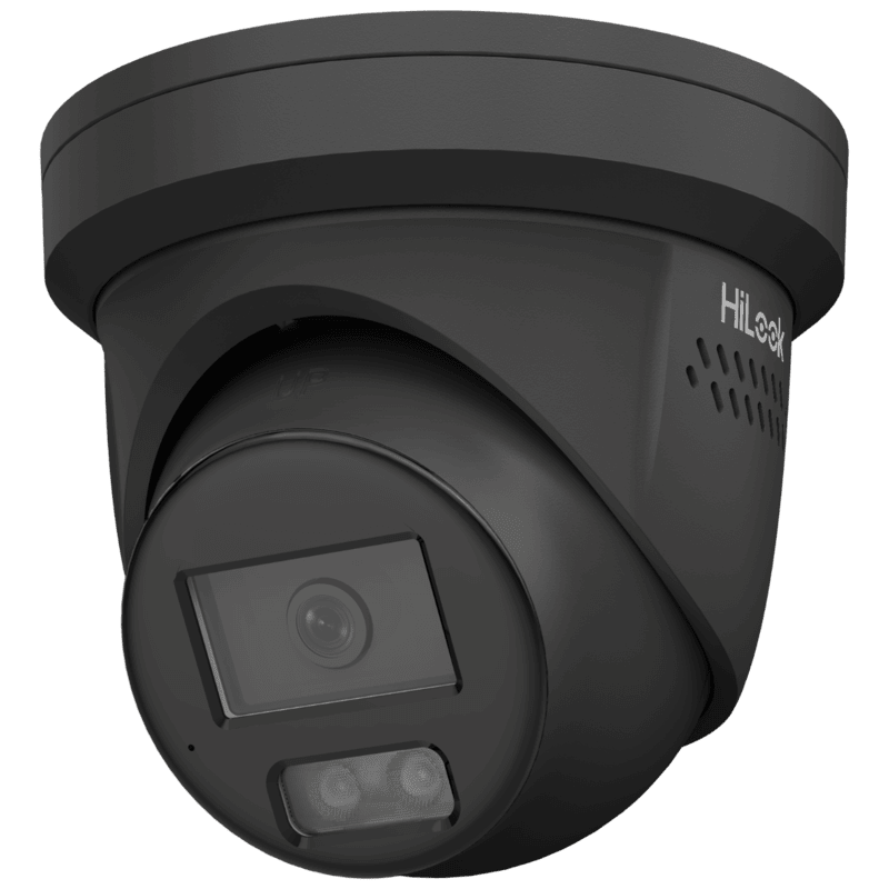 HiLook New 4K Turret IP Camera, T381, Black, Built-in Mic