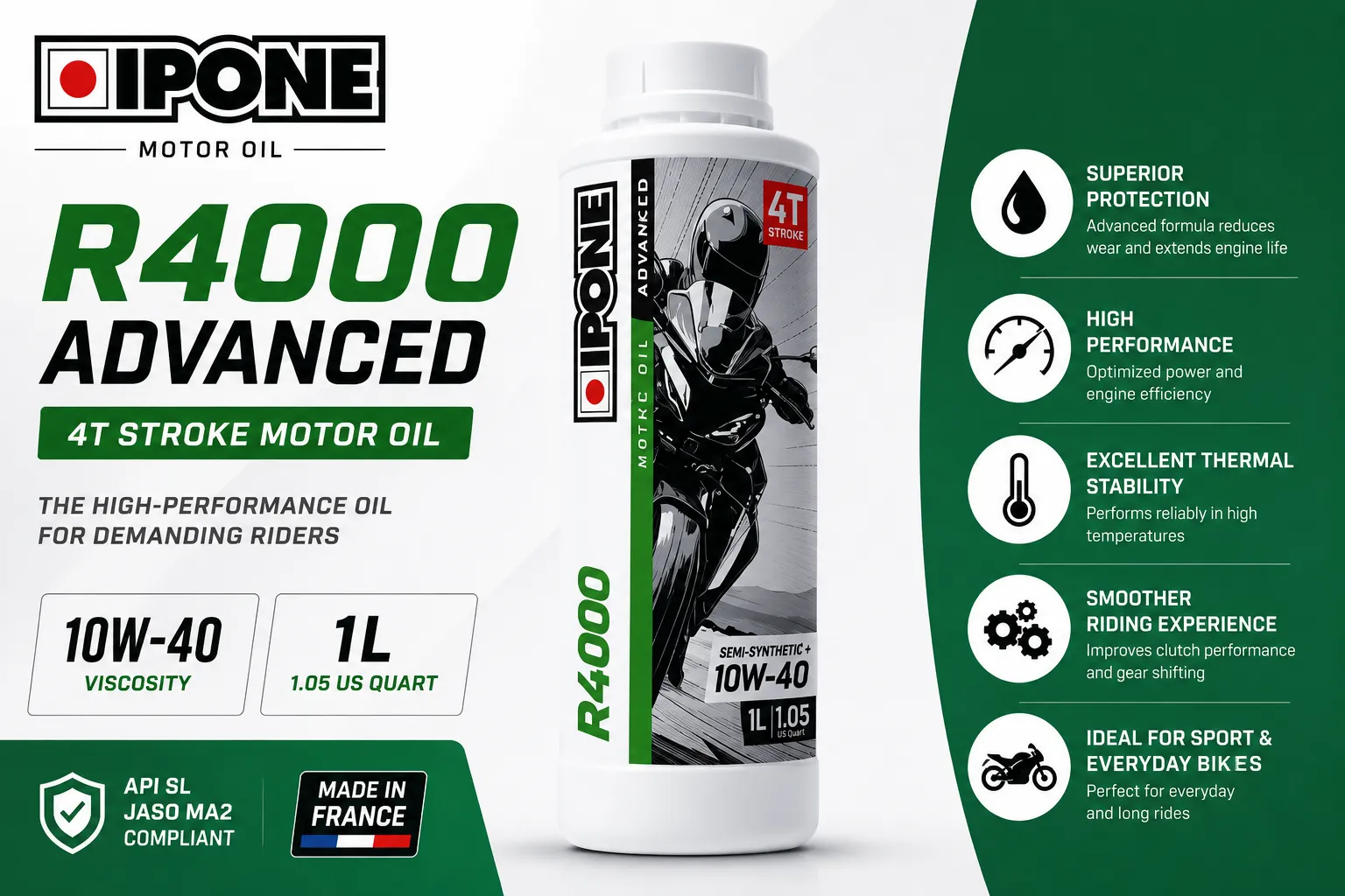 IPONE R4000 10W40 1LTR IPONE R4000 10W40 1LTR