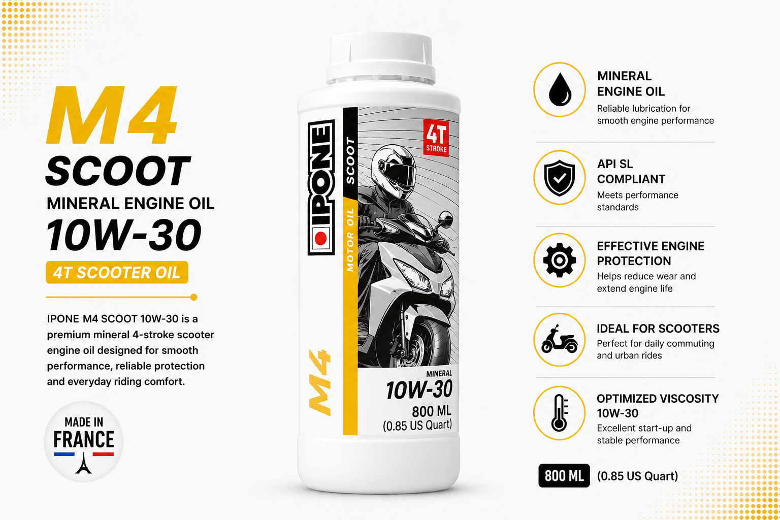 IPONE M4 SCOOT 10W30 800 ML
