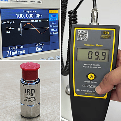Calibration of Vibration Meter IRD301 along with its Vibration Sensor IRD521 Calibration of Vibration Meter IRD301 along with its Vibration Sensor IRD521