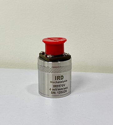 IRD570V  Sensor Vibration, 4mv/mm/s, Top Exit, 4 Pin, 1/4"-28 UNF Female Thread