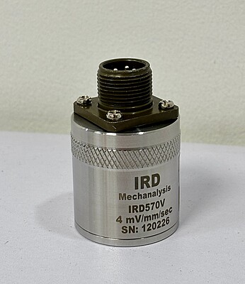 IRD570V  Sensor Vibration, 4mv/mm/s, Top Exit, 4 Pin, 1/4"-28 UNF Female Thread
